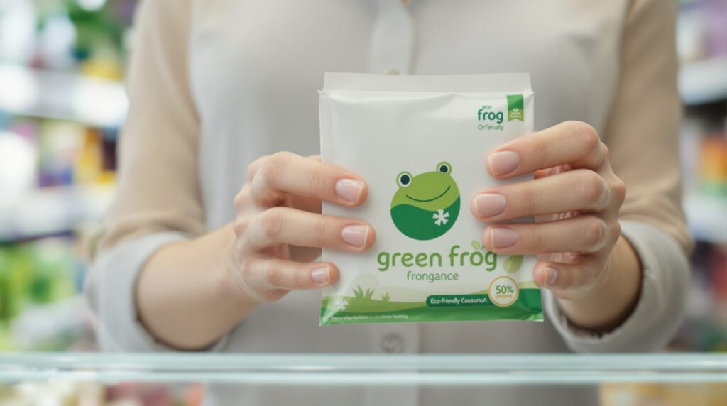 que signifie la grenouille sur les emballages